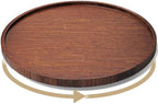 VERTORGAN Lazy Susan Bamboo Organizer for Kitchen, Cabinet,Large(Brown) by VERTORGAN
