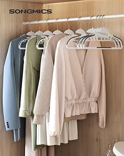 SONGMICS 50 Pack Coat Hangers, Heavy-Duty Plastic Hangers, U-Shaped Opening - Image 2