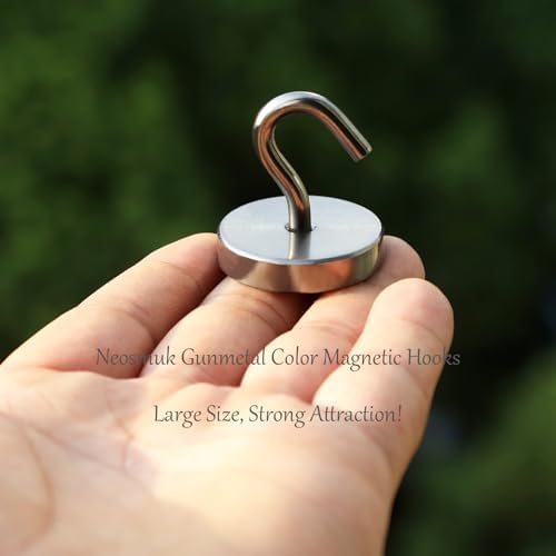 Neosmuk Magnetic Hooks Steel Tube Design for Cruise,130lb+ Gunmetal,10 Pack - Image 4