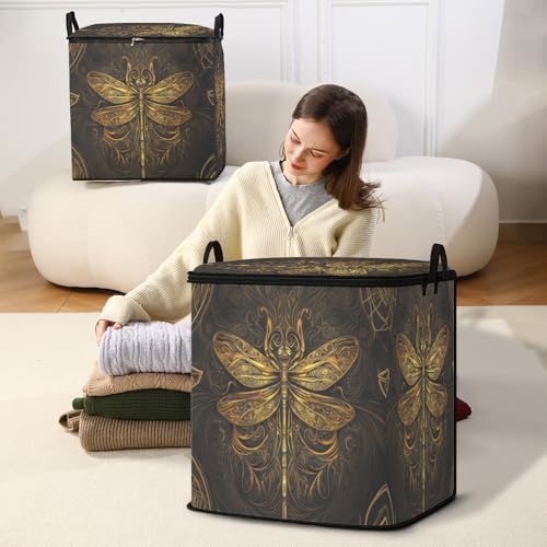 2pcs closet organizers and storage under bed,clothing blanket sweater sheet bedding comforter duvet quilt pillow toy storage bags with lids,dorm room essentials for containers 95L - Image 5