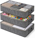 SmartCube Underbed Storage Bag 3 Large Under-the-Bed Storage Bins with Reinforced Handles Foldable Under-Bed Storage Bags and Containers by NestNeatly | Large Containers with Reinforced Handles, Foldable Underbed Storage Organizer for Clothing, Blanket... by NestNeatly