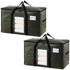 TAILI 2 Pack Green Extra Large Moving Bags,Storage Bag with Visible Window by TAILI