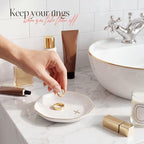 Ceramic Jewelry Tray, White Initial Z Personalized Jewelry Dish - Image 5