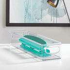 iDesign Slim Clear Plastic Storage Bin Organizer, Extra Long Narrow - Image 6