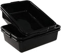 Gloreen 4 Pack Bus Box Commercial, 13 L Dirty Dish Bin Utility Tub, Black by Gloreen
