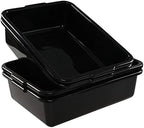 Gloreen 4 Pack Bus Box Commercial, 13 L Dirty Dish Bin Utility Tub, Black by Gloreen