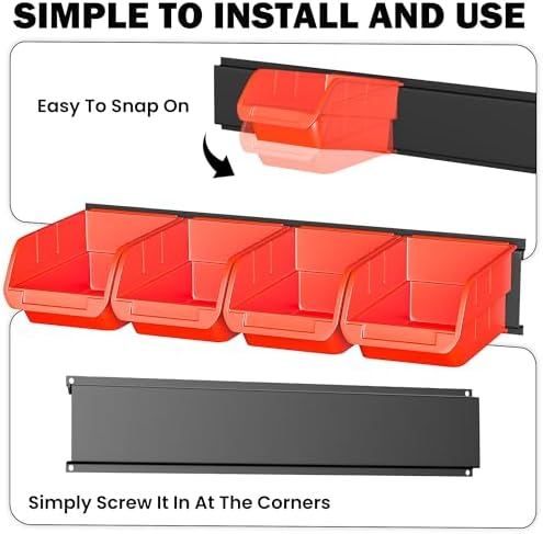 Ultrawall Wall Mounted Storage Bins, Plastic Hanging Storage Organizer Bins - Image 6
