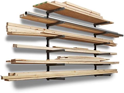 BORA Wood Rack, 6-Level Wall Mount Lumber Storage Rack for Wood Storage by BORA