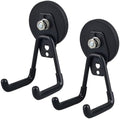 MUTUACTOR Heavy Duty Magnetic Hook,2PCS Anti-Slip Storage Magnet Hooks for Organizer, Magnetic Mount Garage Double Utility Hooks Hanging Impact Drivers Garden Hoses Hardware Box by MUTUACTOR