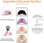 Stackable Clear Hat Organizer for Baseball Caps with Sliding Drawer - Image 6