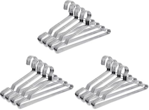 Fayleeko Wire Coat Hangers 120 Pack Strong Heavy Duty Stainless Steel Metal Ultra Thin Space Saving Clothes Hangers 16.5 Inch by Fayleeko