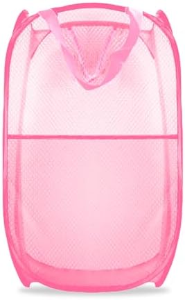 Collapsible Pop Up Laundry Hamper, Extra Large Mesh Foldable Laundry Basket, 28" x 16" x 16"(Pink) by BuyongwantJewelry