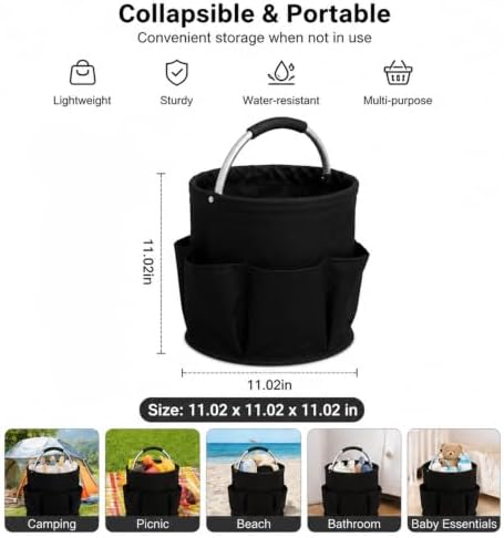 Cleaning Caddy Bag, Cleaning Supplies Organizer, Storage Basket with Handle - Image 2