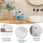Toothbrush Holders for Bathrooms Countertop Organizer (Wood Grain) - Image 3