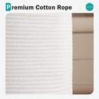 YOUDENOVA Cotton Laundry Hamper, 58L Tall Storage Basket-White - Image 4