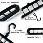 9 Space-Saving Hangers Heavy-Duty PP Plastic Tiered Hanger Organizer with Non-Slip Foldable Design, for Closet (Black, 5) - Image 5