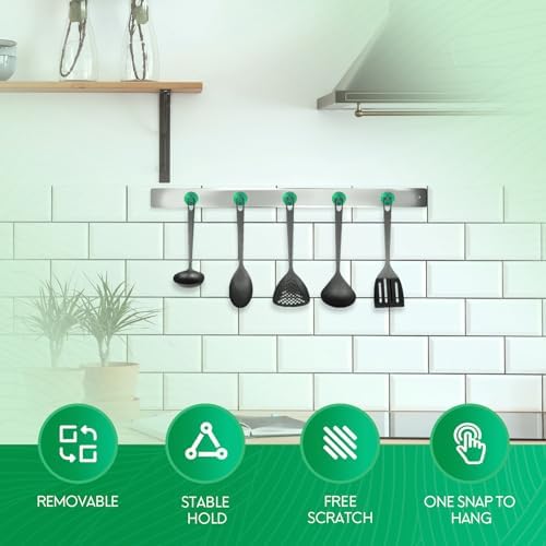 Neosmuk Magnetic Hooks Steel Tube Design for Cruise,130lb+ Green,10 Pack - Image 5