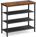 VASAGLE 4-Tier Shoe Rack, 9-12 Pairs, Steel Frame by Unknown