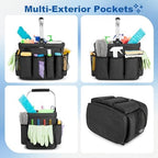 PGmoon Cleaning Caddy Organizer with Handle,Black - Image 3