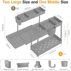 Sevenblue 3-Pack 2-Tier L-Shaped Under Sink Organizers with Sliding Drawers - Image 6