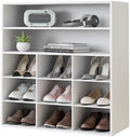 Garden 4 you Shoe Rack Organizer, 5-Tier Wood Cubby Shoe Rack with 2 Storage Shelf and 9 Cubbies, Shoe Organizer Cabinet for Entryway, Hallway, Closet and Garage, White by Garden4you