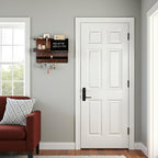Key Holder Wall Mount with Shelf, Key Hooks for Wall, Brown - Image 5