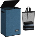 SOLEDI 90L Laundry Hamper with Lid, Large Collapsible Laundry Basket by SOLEDI