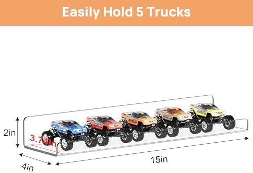 upsimples 8 Pcs 15" Acrylic Shelves for Wall Display and Storage, Clear - Image 3
