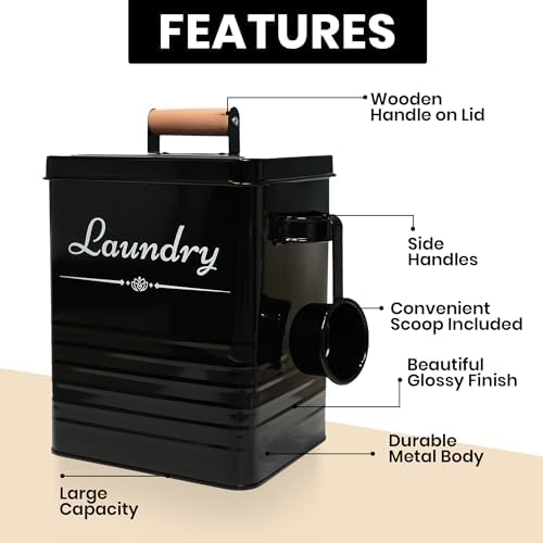 Farmhouse Metal Laundry Detergent Pod Container With Dryer Sheet Holder - Image 4