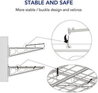 FLEXIMOUNTS 1-Pack 1x4 ft Garage Wall Shelving, Include 6 Bike Hooks, Black - Image 6