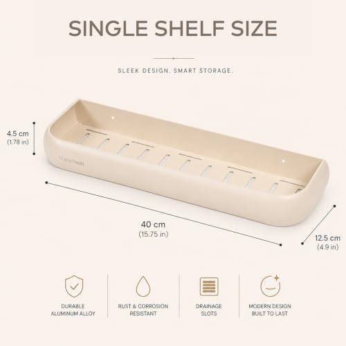 Shower Caddy Adhesive, No Drilling Aluminum Bath Organizer Shelf - Image 5