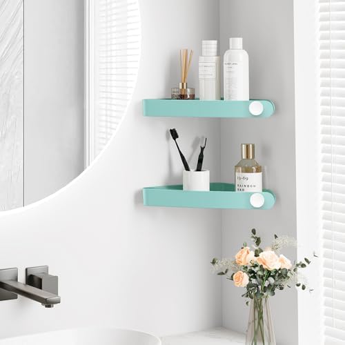Sotfamily Plastic Shower Caddy Corner (for 90° Only), 2 Pack,Turquoise - Image 3
