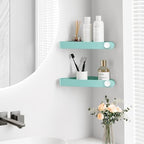 Sotfamily Plastic Shower Caddy Corner (for 90° Only), 2 Pack,Turquoise - Image 3