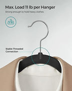 SONGMICS Velvet Hangers 50 Pack, Non-Slip Clothes Hangers, Space-Saving | Suit Hangers with Shoulder Notches, Pants Bar, 360° Swivel Hook, for Closet, Ink Black, BREANNA Collection UCRF029B05 - Image 5