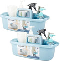 Large Cleaning Supplies Caddy Portable Shower Caddy Basket Blue 2 Pack by JiatuA