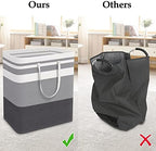 StorageRight Laundry Basket Hamper, 100L Collapsible Clothes Storage, Grey - Image 5