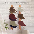 3 Pack Beech Wood Hat Rack for Wall – 10 Hooks Baseball Cap Organizer | Vertical Hats Hooks & Display Holder Storage for Entryway, Bedroom | Durable Wall-Mounted Hat Hanger | Ideal Gift - Image 4