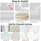 Liuoud 5 Pack Shower Caddy for Inside Shower, Gold Bathroom Storage Decor - Image 7