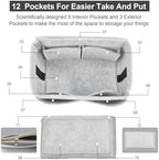 OMYSTYLE Purse Organizer Insert, Felt Tote Bag Organizer Insert with 5 Sizes, Handbag Dividers for Inside Purse, Compatible with Longchamp, Neverful, Speedy and More - Image 3