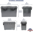 Sheffield Ammo Box Made in USA, Stackable Lockable Ammo Storage Box, Gray - Image 4