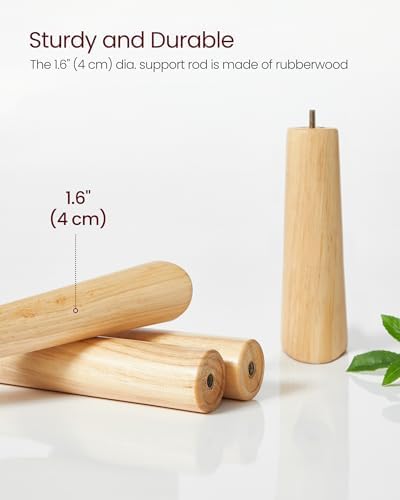 VASAGLE Solid Wood Coat Rack, Free Standing, Tree-Shaped, with 8 Hooks - Image 4