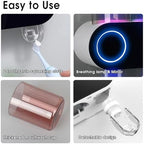 iHave UV Toothbrush Sanitizer Holder Wall Mount Toothpaste Dispenser, 2-Cup - Image 4