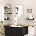 upsimples Floating Shelves for Wall Decor and Storage, Black, 6Pcs 15.7'' - Image 4