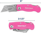 Sheffield Lock Back Utility Knife 3 Pack with 10 Utility Knife Blades - Image 7