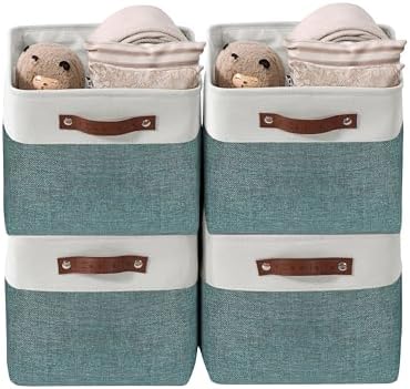 DECOMOMO Storage Bins, Large Fabric Storage Baskets for Shelves 4 Pack by DECOMOMO