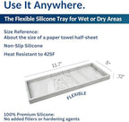 Spacewiser Silicone Countertop & Vanity Tray – 11.7” Bathroom Counter Tray - Image 3