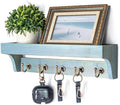 Rebee Vision Key Holder Wall Mount for Room Decor, Distressed Blue by REBEEVISION