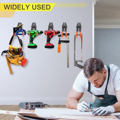 10 Pack Garage Hooks Heavy Duty Storage Organizer Wall Mount Power and Garden Tool Hangers, for Hanging Ladders, Ropes, Hose, Bulk Items - Image 6
