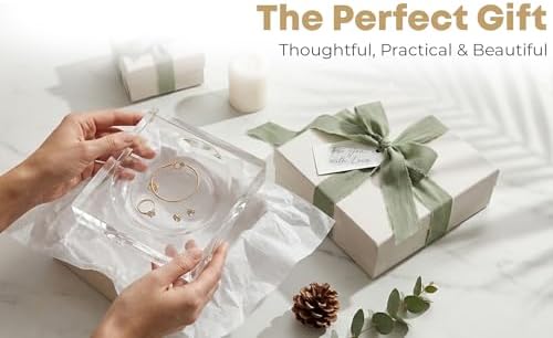 Clear Acrylic Catchall Tray - Decorative Jewelry Dish & Vanity Organizer for Keys, Rings, Earrings | Modern Minimalist Home Decor for Dresser, Nightstand, Entryway - Image 7