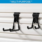 Slat Wall Hanging Hooks, Slatwall Accessories, Slatwall Hooks Assortment, Slat Wall Accessories, Heavy Duty Garage Slatwall Hooks and Hangers,16Pack(Black) - Image 4